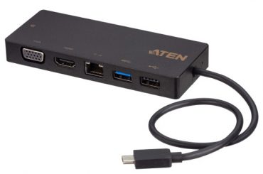 ATEN UH3236 – многопортовая мини док-станция с портом USB-C и функцией сквозной передачи питания